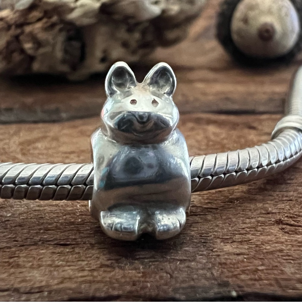 Authentic Pandora Charm Kitty Cat Oldie Sterling Silver Kitten Animal
